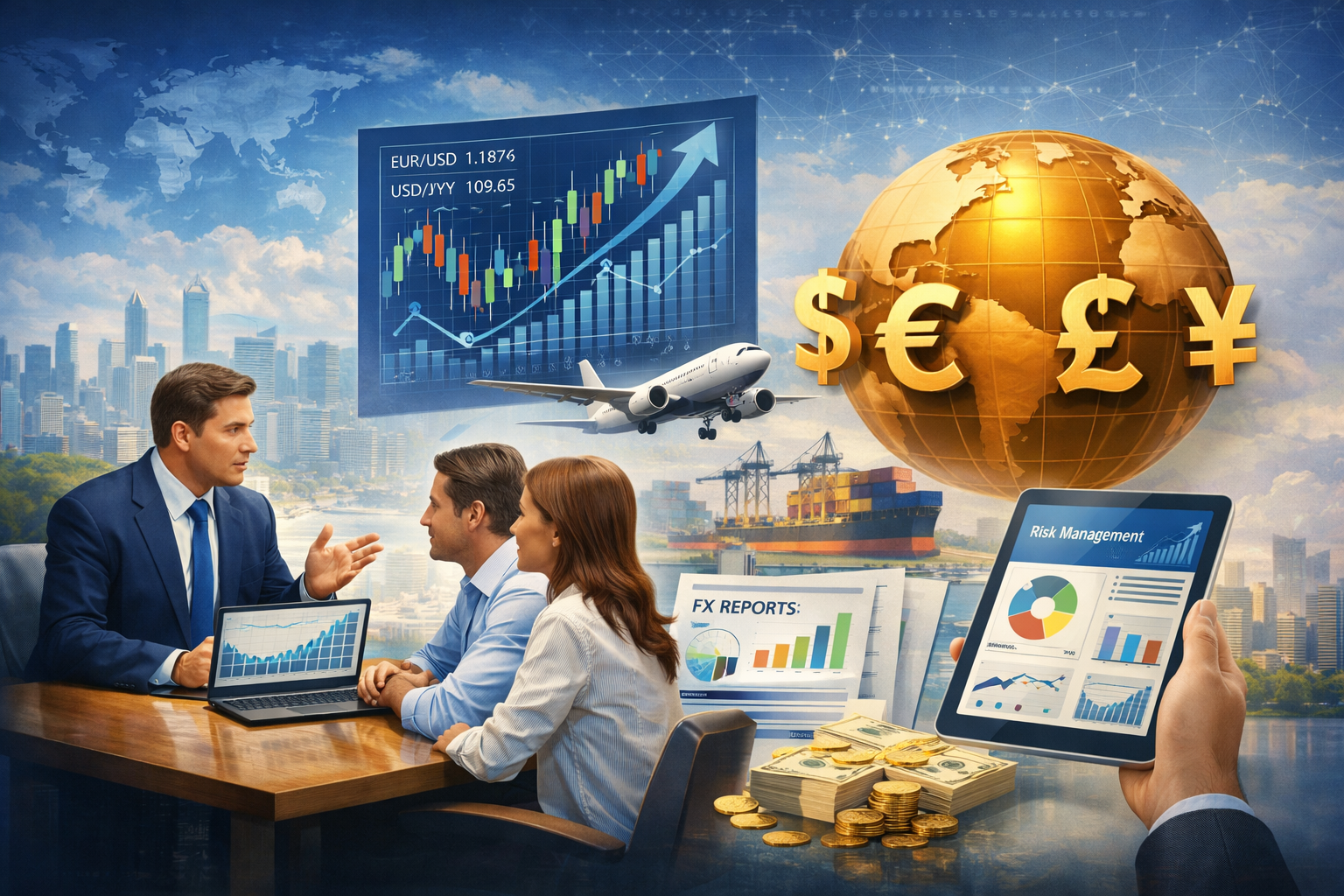 FX Smart advisory and Treasury risk management illustration