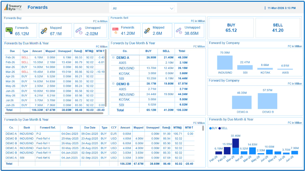 TreasuryByte Platform Dashboard